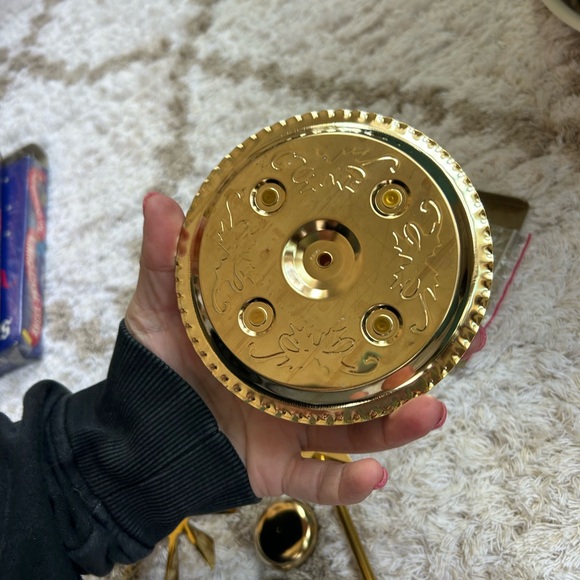 New in box Vintage Swedish Angel Party Chimes Christmas Decor Kitschy Gold MCM - Picture 3 of 11